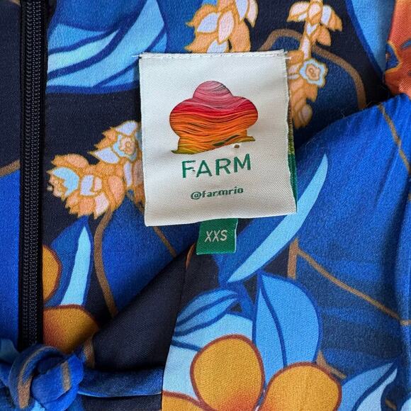 FARM Rio Pietra Midi Kimono Dress Size XXS - Picture 4 of 9